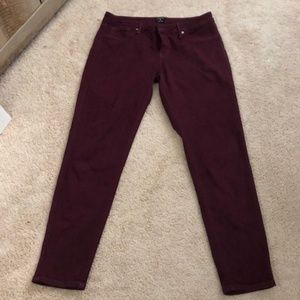 Burgundy Just Black Skinny Jeans